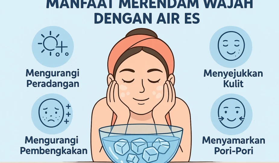 5 Keuntungan Merendam Wajah dengan Air Es
