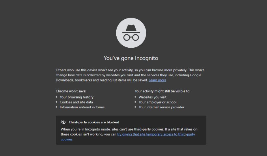 Incognito Mode di Chrome