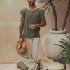 Sage Green Handmade Shirt Boho Tribal Wide Neck