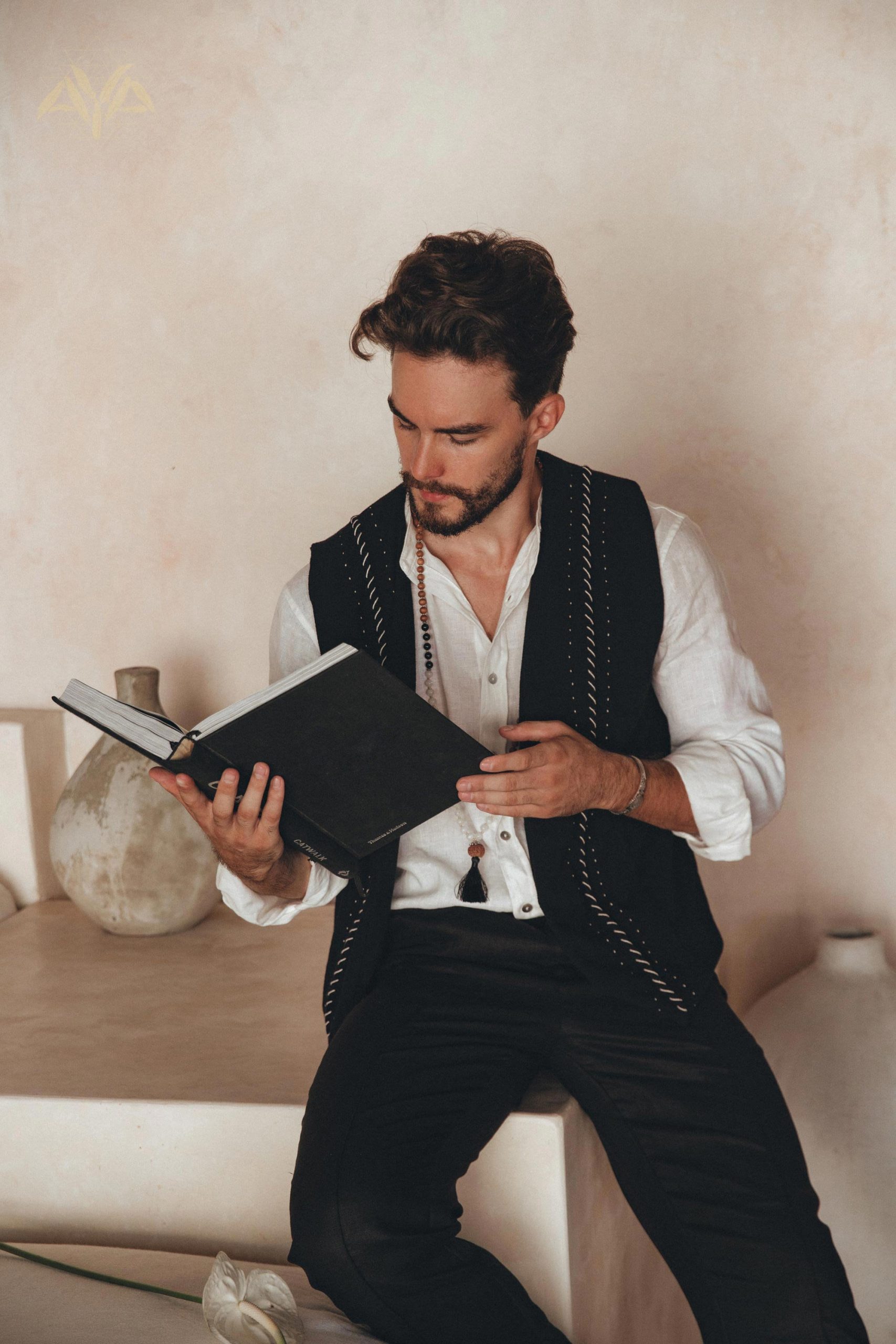 Handmade Groomsmen Vest Boho Mens Clothing Embroidered For